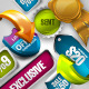 Lifetime Web Decors - Badge Sticker Arrow Ribbon Lifetime Web Decors - Badge Sticker Arrow Ribbon