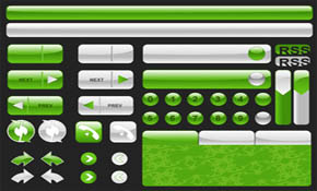 Green web elements Green web elements
