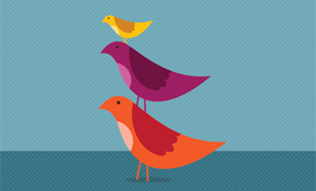 Birds Growing Together Vector Birds Growing Together Vector
