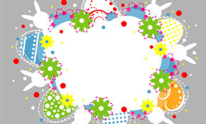 Easter colorful card design Easter colorful card design