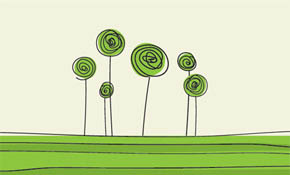 Green Flowers Vector Graphic Green Flowers Vector Graphic