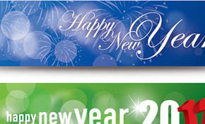 Happy New Year Banners Vector Graph Happy New Year Banners Vector Graph