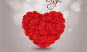 Heart of Roses Vector Graphic Heart of Roses Vector Graphic