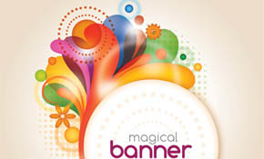 Magical Banner Vector Graphic Magical Banner Vector Graphic