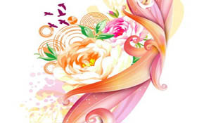 Pink rose vector art Pink rose vector art