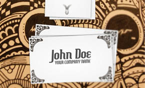 Retro Business Card Template Retro Business Card Template