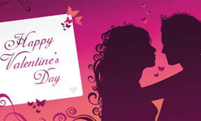 Happy Valentines day greeting card