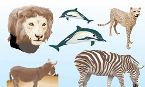 Realistic Animals Vectors