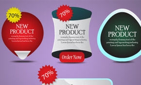 Sale Label Set Vector