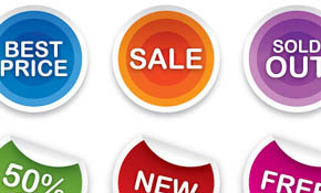 Sale Stickers Set Vector Graphic