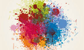 Splashed Colors Vector Graphic