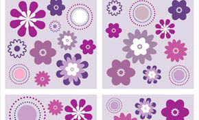 Velvet Flowers Vector Graphic