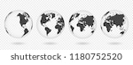 set of transparent globes of...